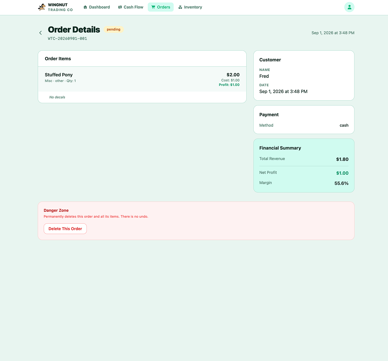 Wingnut Trading Co screenshot